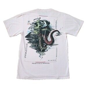 Primitive X Marvel Venom Size Medium Mens Pink Double Side T-Shirt Skateboarding